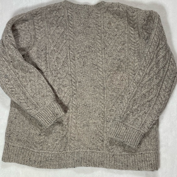 Aran Crafts V-Neck Cable Knit Sweater - 100% Merino Wool - Picture 12 of 13